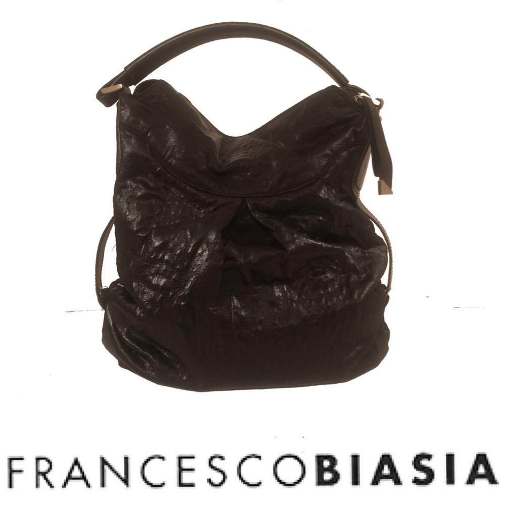 Francesco Biasia Ellen Black Slouchy Hobo Bag